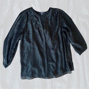 NYDJ Shimmering Black Blouse